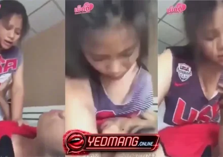 หลุดเด็กไทย ใส่เสื้อบาสขึ้นขย่มร่อนควยให้แฟนหนุ่มไม่หยุด ร่อนจนหีบวมแดง