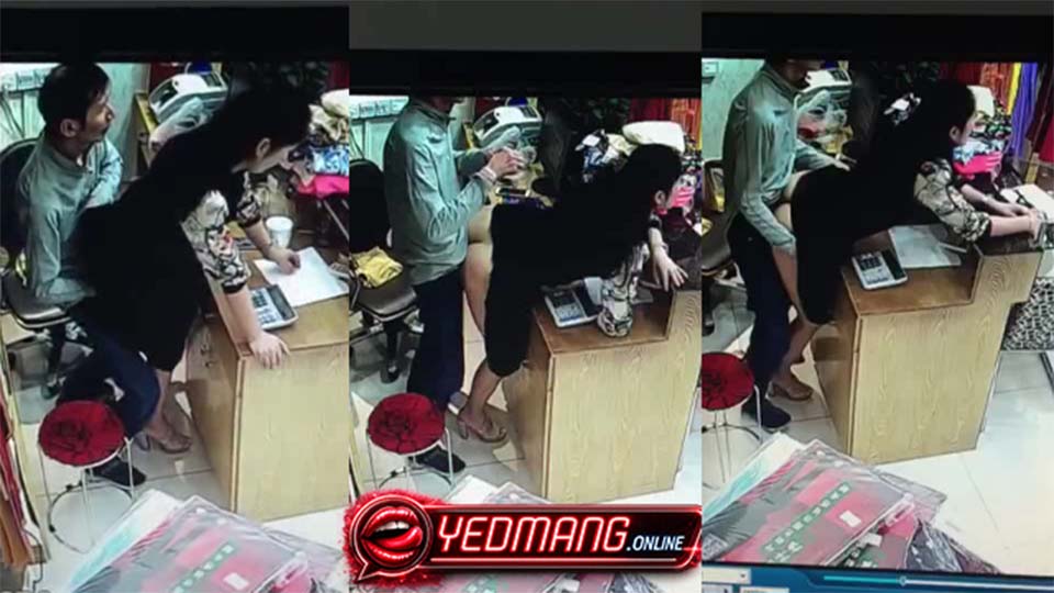 คลิปหลุดเฮียแอบเย็ดพนักงาน คาโต๊ะทำงาน โดนเมียจับได้จากล้องวงจรปิด